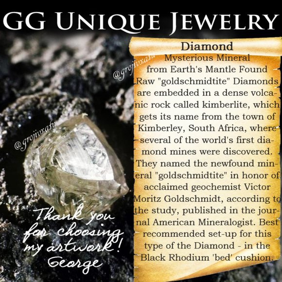 Sterling Silver 925/18kt Gold Genuine Malachite/Diamond Gemstone - Picture 6 of 13